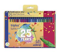 STAEDTLER - Triplus Color 323 - Etui Carton 25 Feutres Coloriage Pointe Moyenne 1 mm Assortis - Edition Triplus Anniversaire - 323 C25 Ta Multicolore