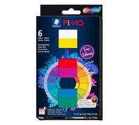 STAEDTLER FIMO 8043 C6-1 Lot de 6 blocs de pâte à modeler professionnelle True Colours 8043 C pour professionnels et artistes