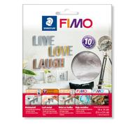 STAEDTLER FIMO 8781 Feuille métallique - Argent, 10 feuilles | Feuille d'argent pour la finition des surfaces - papier métallisé pour le bricolage - Réf. 8781-81