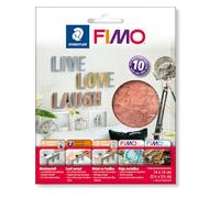 STAEDTLER - Fimo Accessoires - Blister 10 feuilles métalliques cuivre - 14x14 cm - 8781-26