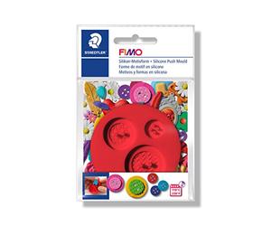 STAEDTLER - Fimo Accessoires - Moule flexible en silicone - Motif Boutons - Diamètre 7 cm - 8725 26
