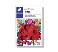 STAEDTLER - Fimo Accessoires - Moule flexible en silicone - Motif Coeurs - Diamètre 7 cm - 8725 23