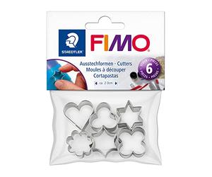STAEDTLER - Fimo Accessoires - Polybag 6 mini emporte-pièces - Motifs assortis - Diamètre 2 cm - 8724 03