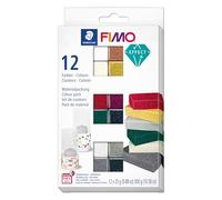 Staedtler - Pâte à modeler Fimo® effect 8013 C12-1 Set 12 pains 25 g couleurs assorties