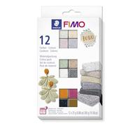 STAEDTLER - FIMO Effect - Pack Boho Colours - 12 pains de pte à modeler - 25 Grammes chacun - Couleurs assorties - 8013 C12-5