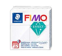 STAEDTLER - Fimo® effect - Pain pâte à modeler - 57 Grammes - Effet pailleté blanc - 8020-052
