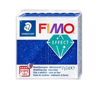 STAEDTLER - Fimo® effect - Pain pâte à modeler - 57 Grammes - Effet pailleté bleu - 8020-302