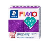 STAEDTLER - Fimo® effect - Pain pâte à modeler - 57 Grammes - Effet pailleté violet - 8020-602