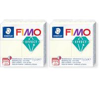 STAEDTLER FIMO Effect- Pain pâte à modeler 57 Grammes - Effet phosphorescent - 8010-041 (Lot de 2)