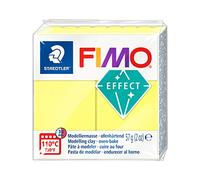 STAEDTLER - Fimo® effect - Pain pâte à modeler - 57 Grammes - Effet translucide jaune - 8020-104