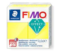 STAEDTLER - Fimo® effect - Pain pâte à modeler - 57 Grammes - Jaune fluo - 8010-101, Neon