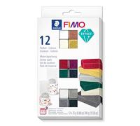 STAEDTLER - Fimo® effect - Set 12 pains pâte à modeler - 25 Grammes - Couleurs assorties - 8013 C12-1