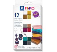 Staedtler FIMO Effet Four - Durcissement Argile - 12 Paquet Assorti 25g Chaque