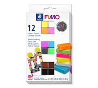 Staedtler FIMO- Effet STAEDTLER Effect 8013-Pack demi-blocs-Néon-8013 C12-3, 8013 C12-3ST, Fluo, Lot de 12