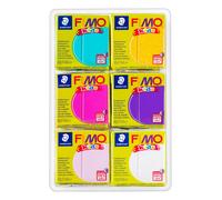 STAEDTLER - Fimo Kids Form&Play- Set "Fille" - 6 pains pâte à modeler 42 g assortis - 8032 02