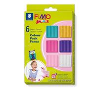 STAEDTLER FIMO kids 8032 - Coffret pâte à modeler polymère durcissant au four, calendrier de l'avent - 6 blocs de 42 g, couleurs fantaisie, stimule la créativité - 8032 02