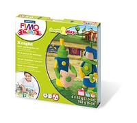Staedtler - Fimo kids Form&Play - Set Chevalier 4 Pains Pâte à Modeler 42 g Assortis + 1 Outil de Modelage + 1 Décor