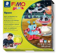 Staedtler Fimo Kids Form&play Set "Les Monstres De L'espace" 4 Pains Pâte À Modeler 42 G Assortis + 1 Outil De Modelage + 1 Décor + Notice D'utilisation Détaillée 8034 17 Ly