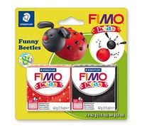 STAEDTLER - Fimo Kids Funny Kit - Set "Drôle de coccinelles" - 2 pains pâte à modeler 42 g assortis - 8035 12