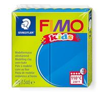 STAEDTLER - Fimo® kids - Pain pâte à modeler 42 Grammes - Bleu | Durcissant au four, particulièrement souple et malléable - stimule la créativité, pour les enfants - Réf. 8030-3