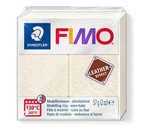 STAEDTLER - Fimo® leather effect - Pain pâte à modeler - 57 Grammes - Effet cuir ivoire - 8010-029