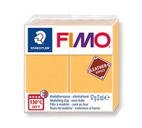 STAEDTLER - Fimo® leather effect - Pain pâte à modeler - 57 Grammes - Effet cuir jaune safran - 8010-109