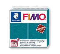 STAEDTLER - Fimo® leather effect - Pain pâte à modeler - 57 Grammes - Effet cuir lagon - 8010-369