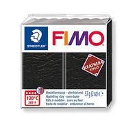 STAEDTLER - Fimo® leather effect - Pain pâte à modeler - 57 Grammes - Effet cuir noir - 8010-909