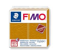 STAEDTLER - Fimo® leather effect - Pain pâte à modeler - 57 Grammes - Effet cuir ocre - 8010-179