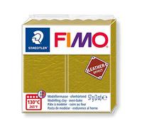 STAEDTLER - Fimo® leather effect - Pain pâte à modeler - 57 Grammes - Effet cuir olive - 8010-519