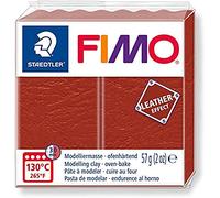 STAEDTLER - Fimo® leather effect - Pain pâte à modeler - 57 Grammes - Effet cuir rouille - 8010-749