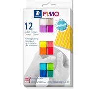 STAEDTLER FIMO Pâte à Modeler À Cuire 12 Pcs Couleurs Assorties 25g