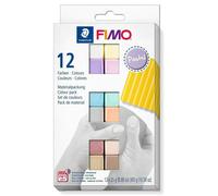 STAEDTLER FIMO Pâte À Modeler Souple Durcissant Au Four 12 X 25 G Blocs - Pastel