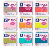 STAEDTLER FIMO Pâte polymère souple - 9 blocs de pâte à modeler au four - 57 g - Lot de 9 - The Bespoke Colour Collection