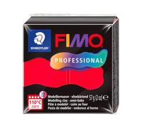 STAEDTLER FIMO Professional 8040-200 Pâte à modeler durcissante au four, spécialement conçue pour les professionnels et les artistes, produit unique, rouge pur