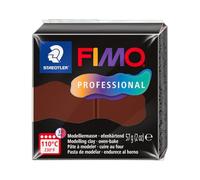 STAEDTLER FIMO Professional 8040-77 Pâte à modeler durcissante au four, spécialement conçue pour les professionnels et les artistes, produit individuel chocolat