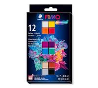 Staedtler FIMO professional - Set 12 pains de pâte à modeler - 25 grammes - Couleurs basiques assorties - 8043 C12-1