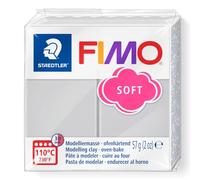 STAEDTLER FIMO soft 8020 Pâte à modeler - gris dauphin, 57 g | Pâte polymère durcissant au four, souple & malléable, couleurs mélangeables - bijoux, déco & figurines - Art.-Nr. 8020-80