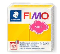 STAEDTLER FIMO soft 8020 Pâte à modeler - jaune soleil, 57 g | Pâte polymère durcissant au four, souple & mélangeable - pour bijoux, figurines & décorations - Art.-Nr. 8020-16