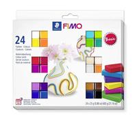 [8023 C24-1] FIMO Pâte à modeler à cuire "Basic", kit de 24