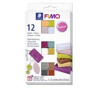 Staedtler FIMO Soft, Assortiment de 12 demi-pains de pâte FIMO aux couleurs fashion assorties, Pâte à modeler durcissant au four et facile à démouler, 8023 C12-5