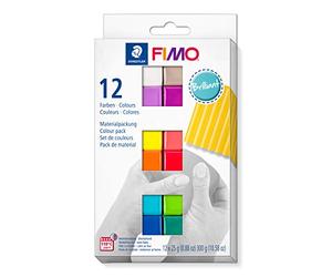 STAEDTLER FIMO soft 8023 C Brilliant Colours - 12 x 25 g | Pâte polymère durcissant au four en teintes éclatantes, souple & malléable - bijoux & loisirs - Art.-Nr. 8023 C12-2
