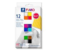 Staedtler Pâte Fimo Soft – Assortiment 12 demi-pains couleurs, durcissant au four – 8023 C12-1