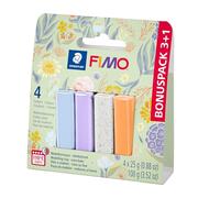 STAEDTLER FIMO Soft Bloomy Pâte à modeler souple qui durcit au four pour débutants et artistes amateurs - Pâte de bricolage créative aux couleurs vives - Décoration de bijoux et accessoires