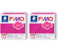 Staedtler - Fimo Soft - Pain Pâte à Modeler 57 g Framboise (Lot de 2)