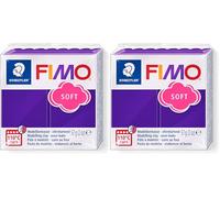 Staedtler - Fimo Soft - Pain Pâte à Modeler 57 g Prune (Lot de 2)