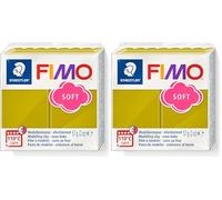 STAEDTLER FIMO Soft - Pain pâte à modeler 57 Grammes - Roseau des sables - 8020-T51 (Lot de 2)