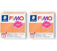 STAEDTLER FIMO Soft - Pain pâte à modeler 57 Grammes - Sorbet papaye - 8020-T41 (Lot de 2)