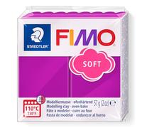 Staedtler - Fimo Soft - Pain Pte à Modeler Violet 57 g | Durcissant au four, souple et malléable pour les débutants - polyvalente pour la création de bijoux - Réf. 8020-61