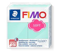 Staedtler FIMO Soft, Pâte à modeler extrêmement souple, Durcissant au four, Pour débutants et artistes, Pain pastel menthe de 57 grammes, 8020-505
